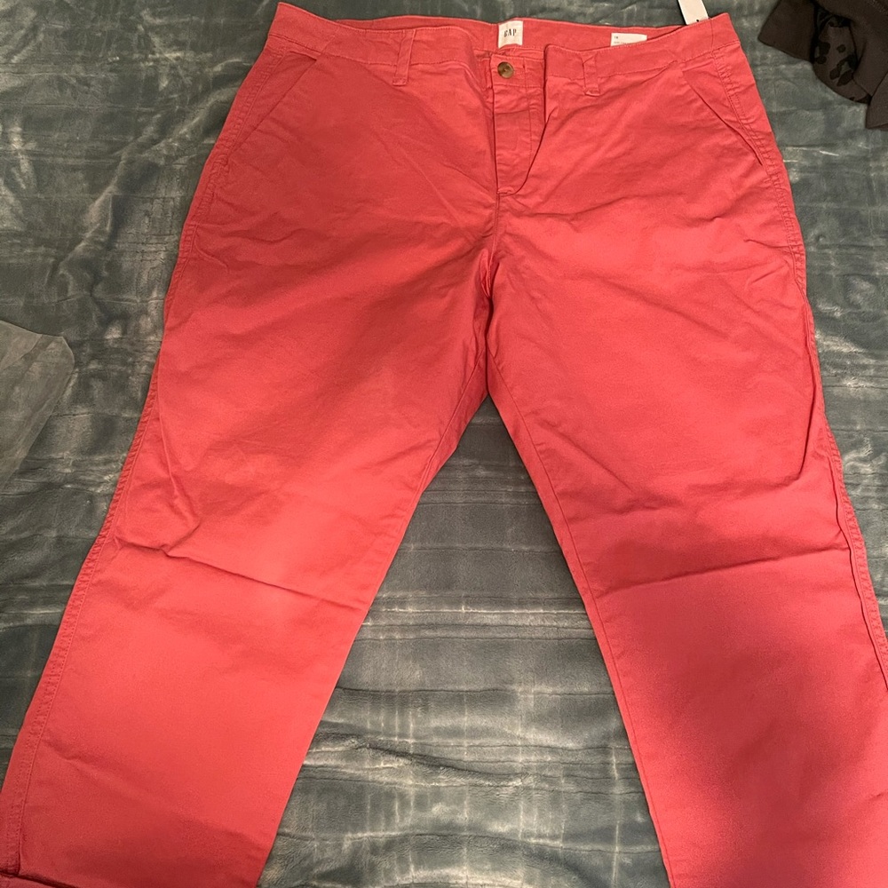 Gap Girlfriend Khakis in Coral size 18
